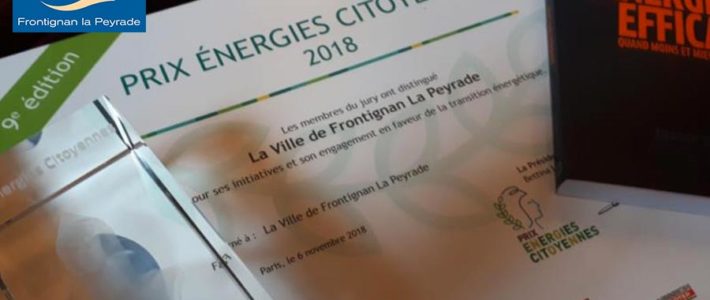 Frontignan la Peyrade lauréate du prix Energies citoyennes 2018